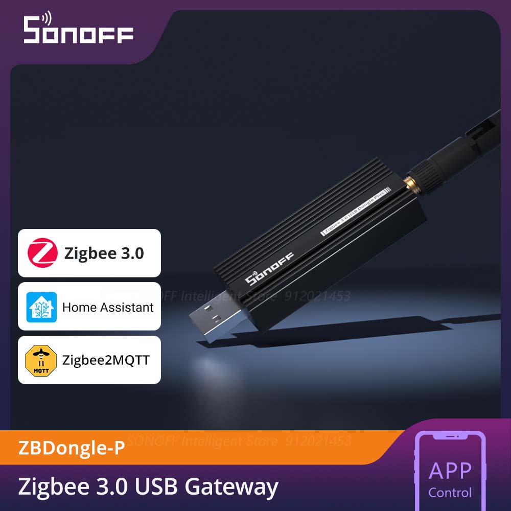SONOFF-ZB Dongle-P Zigbee 3.0 USB Dongle Plus passerelle sans fil Zigbee 2MQTT, capture petUSB avec antenne, obtenir aGoogle