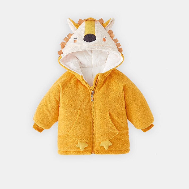 Bebê menina roupas de inverno roupas de bebê meninos crianças casacos de inverno quente superior polar casaco de lã animal decoração design