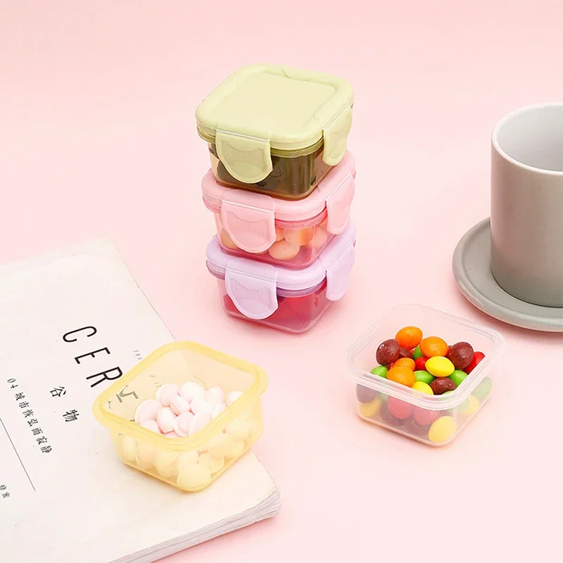 Caja de almacenamiento de cocina, pequeños contenedores de plástico, contenedor de almacenamiento de alimentos, caja sellada con calefacción refrigerada hermética a prueba de humedad