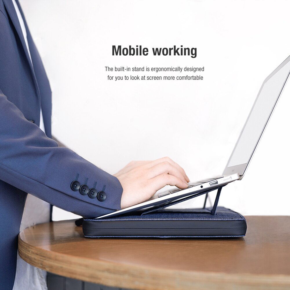 Nillkin For Macbook Pro Air 14 / 16.1 inch Bag Acme Sleeve Slim Business Fabric Water-resistant Hidden Stand Laptop Bag