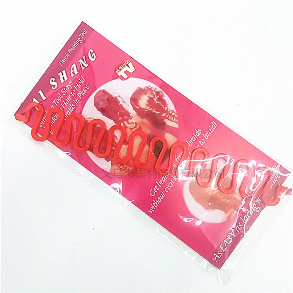 Horquilla mágica de moño para peinado para mujer, horquillas con cabeza de albóndiga, Clip de goma, accesorios para el cabello, herramienta de trenzado de cabello: Red