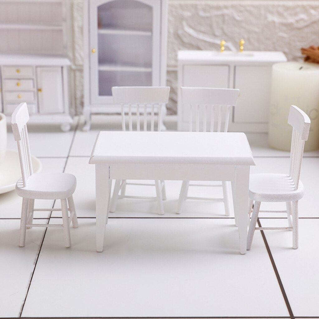 Maßstechen 1:12 Puppenhaus Miniatur Holz Tisch Möbel Wohnzimmer Dekor