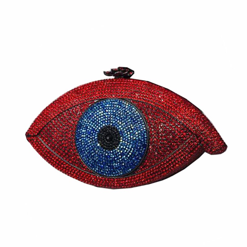 Dames Party Kleine Purse Vrouwen Avond Party Big Eye Diamanten Luxe Clutch Rhinestone Wedding Party Clutch Avondtassen