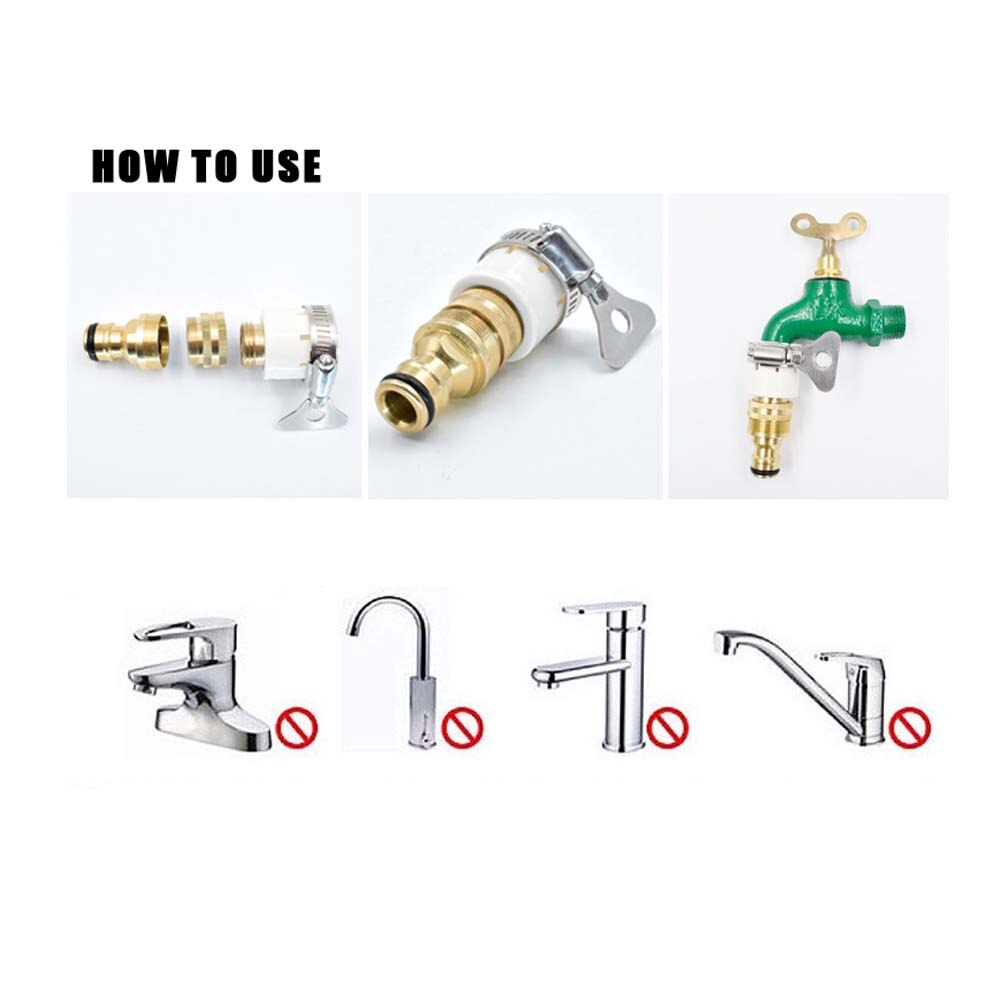 "Rubber PVC Universal Faucet Adapter Water Tap Connector Mixer for Garden Hose Pipe Tap Kitchen Bathroom Faucet Nozzle Accessori