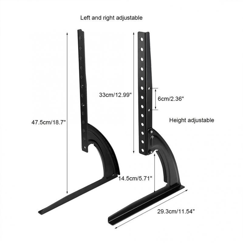 Ensemble Meuble TV Support De Table de Piédestal Charge 20KG 3 Niveaux Réglable Support Universel pour 26-37in LCD LED TV