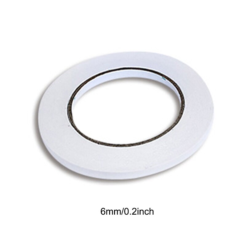 Double Sided Tape Thin Type Easy to Tear Strong Stickiness Adhesive Sticky Tapes for Crafts Letters Shelves Drawers: 6mmX12m