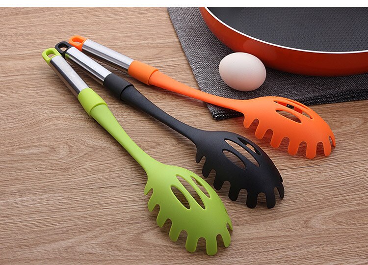 1Pc Siliconen Praktische Pasta Noodle Lepel Pasta Scoop Vergiet Noodle Spaghetti Pollepel Slot Lepel Nylon Vergiet Gadget Kx 199