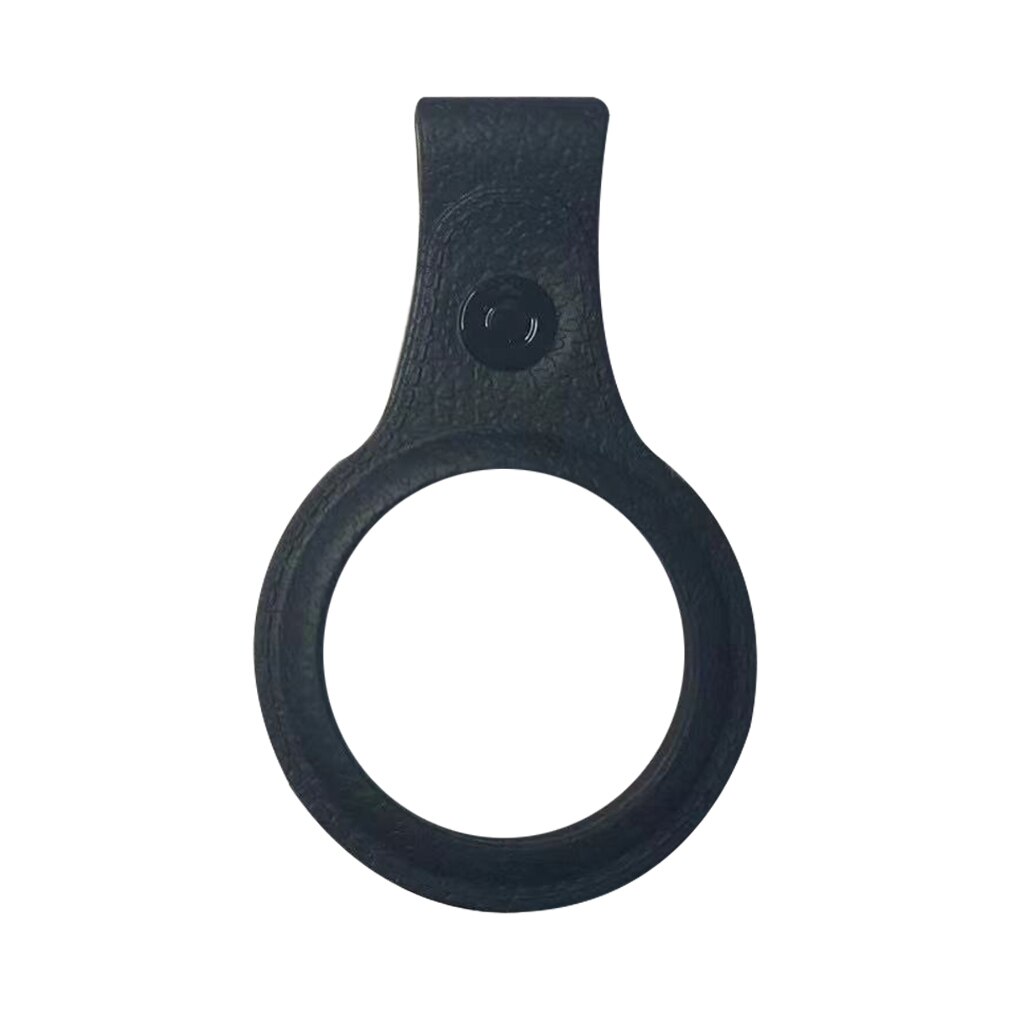 Custodia in pelle di alta qualità per Apple airtag custodia protettiva per localizzatore Apple Tracker dispositivo anti-smarrimento portachiavi custodia protettiva: Black