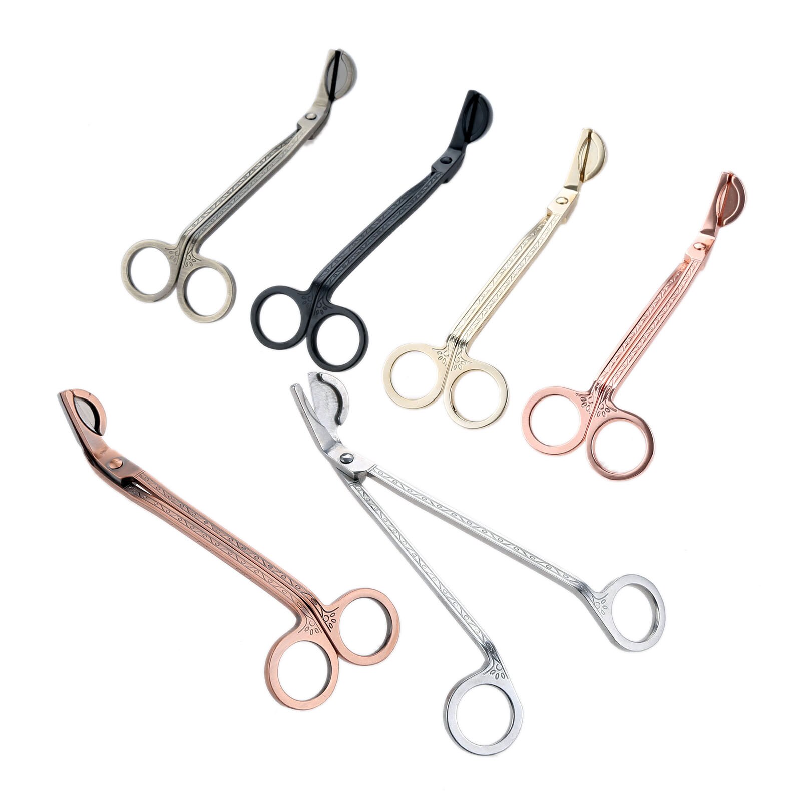 1Pc Stainless Steel Candle Wick Trimmer Oil Lamp Trim Scissor Cutter Snuffer Tool Hook Clipper Candle Accessories 180*57mm