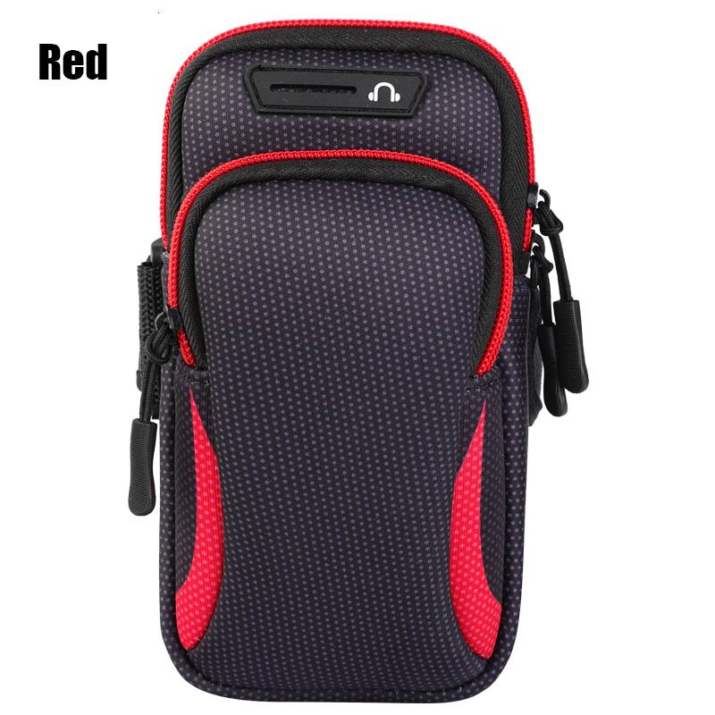 6Inch Outdoor Sport Telefoon Houder Armband Case Voor Samsung Gym Running Phone Bag Arm Band Case Voor Iphone 12 pro Max 11X7 +: 190mmx90mm Red