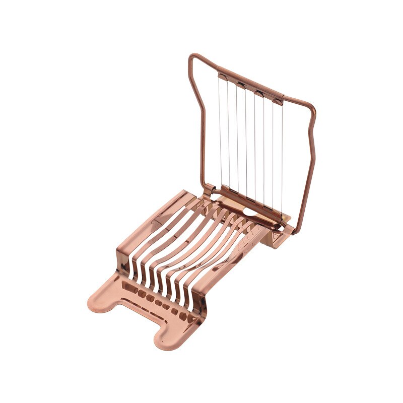 High stainless steel slicer Kitchen baking gadget melon fruit egg flower petal slicer kitchen accessories: Rose gold
