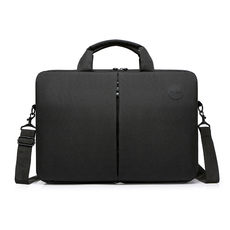 Laptop tasker til mænd kontortaske messenger taske nylon computer taske mærke vandtæt rejse bandolera hombre: Sort