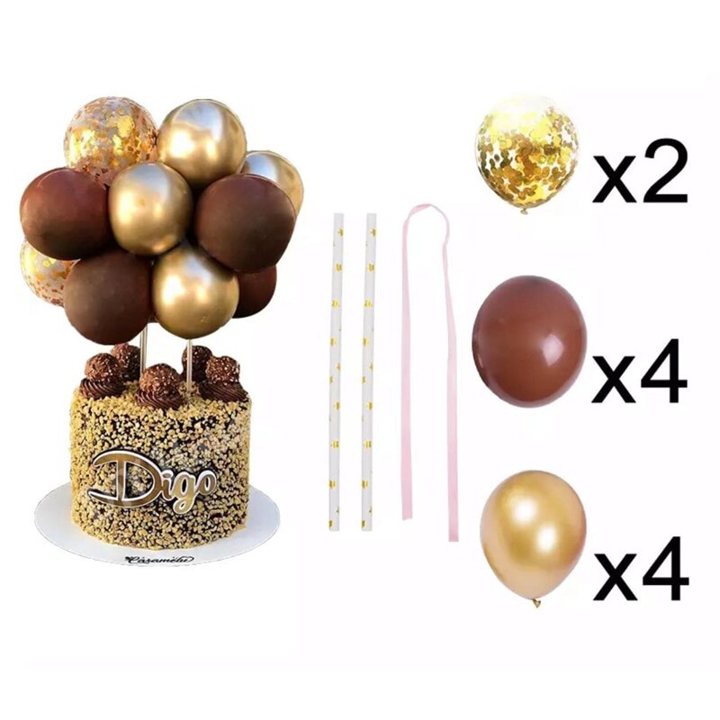 10pcs 5 Inch Metal Balloon Cake Topper Cloud Shape Confetti Balloons For Birthday Baby Shower Wedding Party Decor Home Supplies: 3