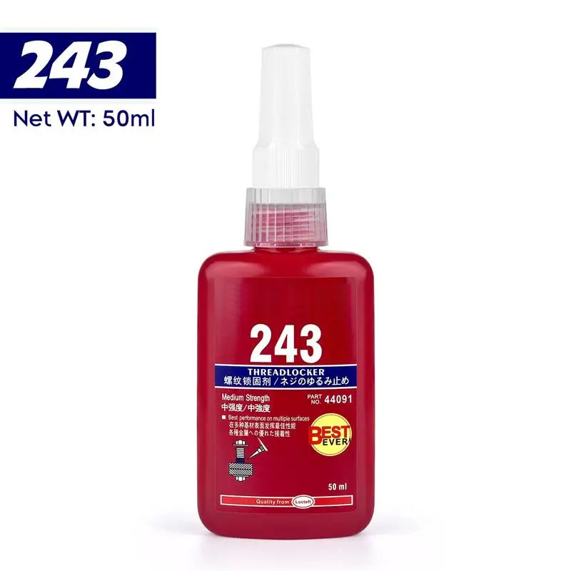 50 ml Schroefdraadborgmiddel Schroeflijm Snel genezen Draadborgmiddel Anaërobe lijm Corrosiebestendig Anti-losdraaien Lijm: Black