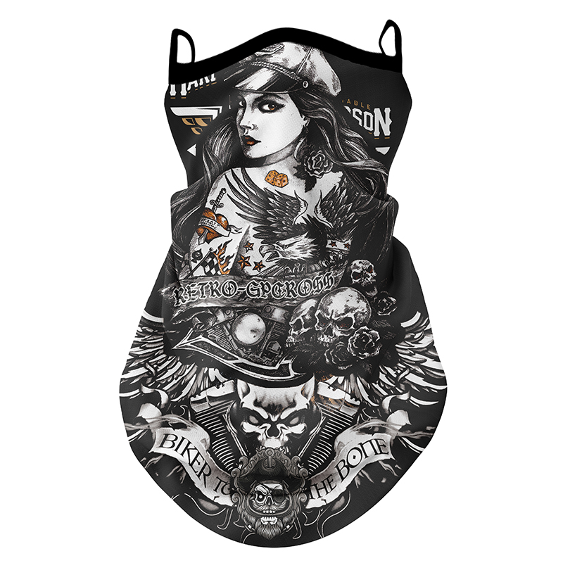 Máscara de protección solar Retro para Moto, pañuelo para la cabeza para motocicleta, Anti-UV para verano, cubierta para la cabeza y el cuello al aire libre, protector facial para montar, diadema deportiva: Rosa