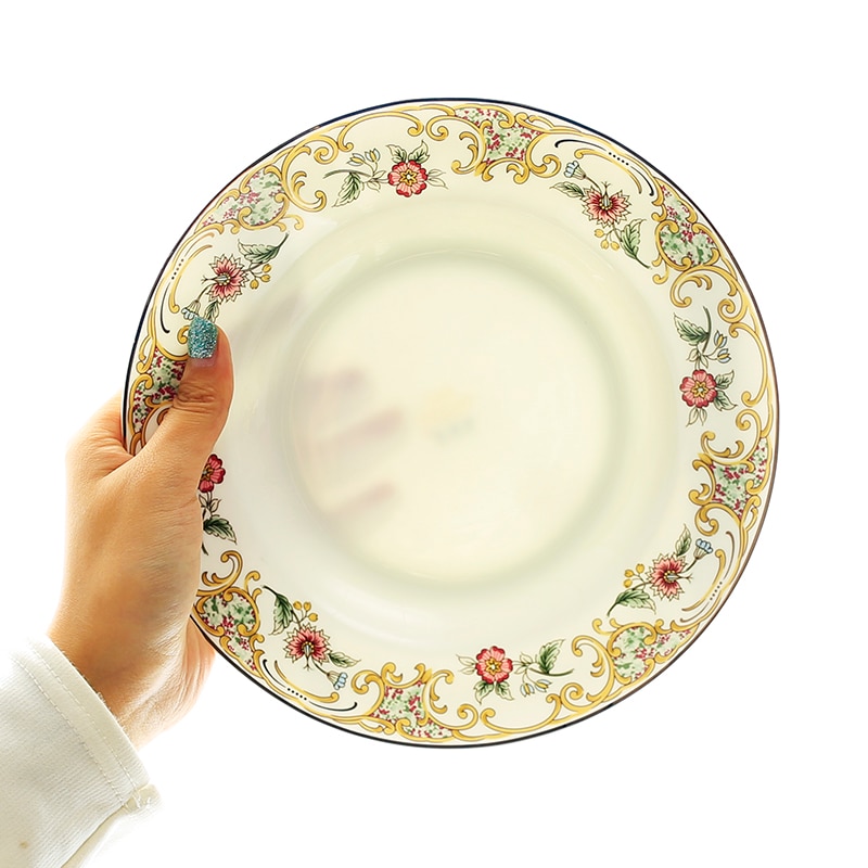 4 Stuks Set, 8Inch, Fijne Bone China Soep Schotel Set. Keramische Diner Serveren Schotel, Keuken Platen Soep Diepe Plaat, Restaurant Gerechten