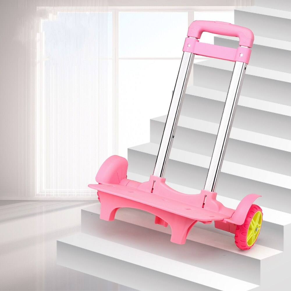 B-LIFE Folding School Bag Trolley Dolly Cart Student Backpack with Rolling Wheels Portable Luggage Cart Perfect for Childen