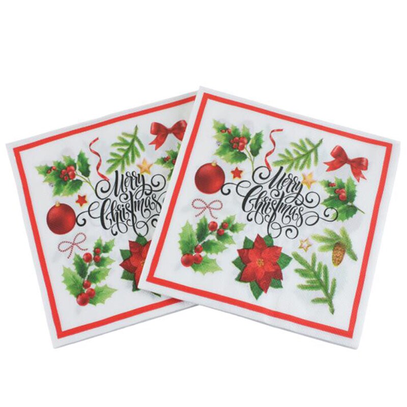 20 Stks/set Servetten Weefsels Servetten Snoep Decoratie Hand Papier Voor Kids Party Kerst Verjaardag Pasen Party