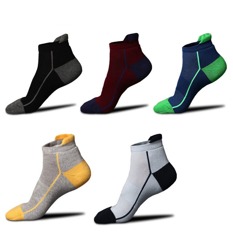 5 paires Hommes Chaussettes Courtes En Coton Printemps été Mince Chaussettes De Sport Maille Décontracté Basket-Ball En Plein Air Chaussettes Pour Hommes