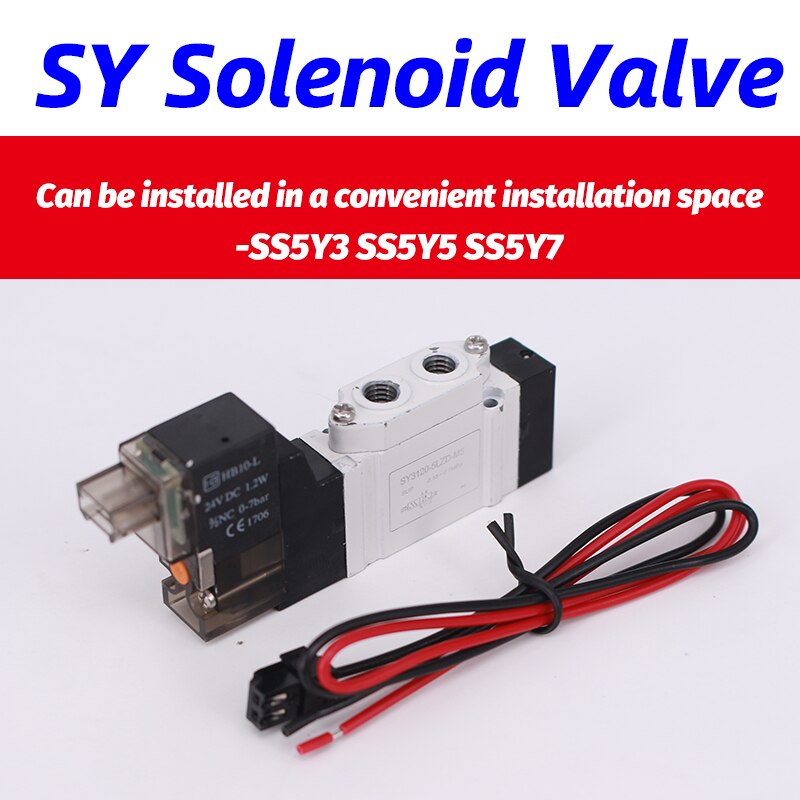 Smc type 5 port 2 position enkelt ventil  sy3120 pneumatisk magnetventil  sy5120 sy7120 4 lzd 5 lzd 6 lzd  dc12v dc24v ac110v ac220v