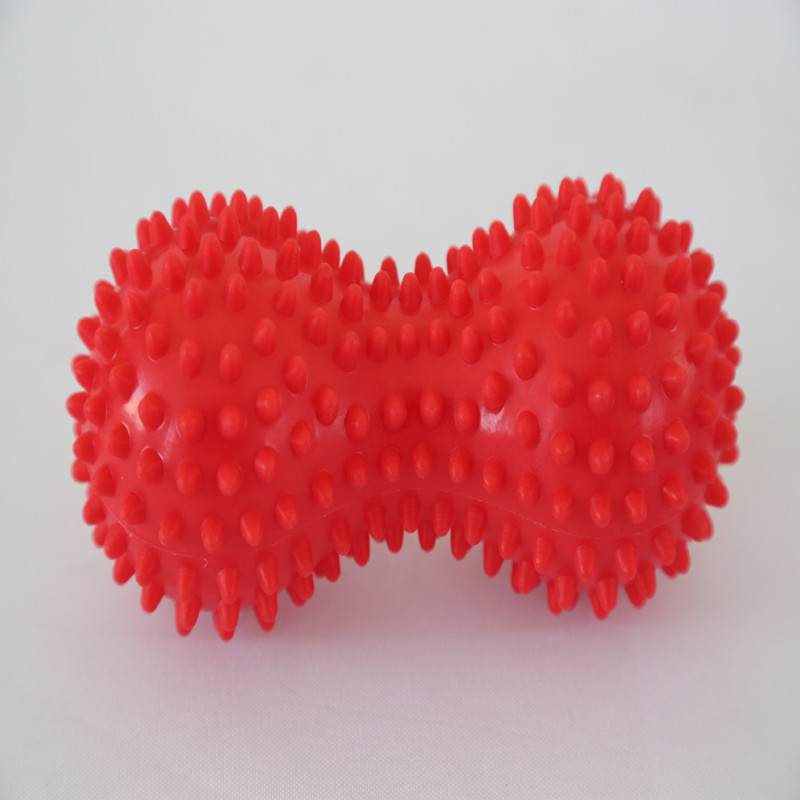 1Pcs Durable PVC Spiky Massage Ball Trigger Point Sport Fitness Hand Foot Pain Relief Plantar Fasciitis Reliever Fitness tools: Red