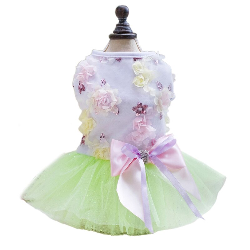 Dog Lace Princess Skirt Pet Luxury Bow Dress Tutu Dress Sweet Puppy Dog Skirt