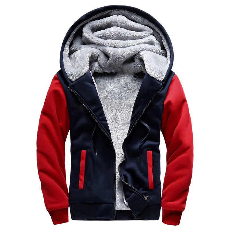 Manteau doublé Sherpa pour hommes, sweat à capuche zippé à manches longues, sweat-shirt épais, vestes en peluche Smile, vêtements d'extérieur chauds, tenues en Y, hiver