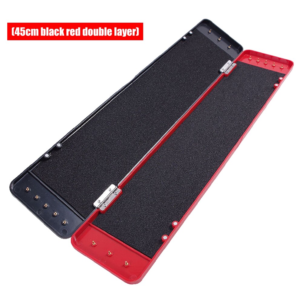 Fishing Tackles Box 2/3 Layers Tackle Storage Box for Fishing Accessories Carp Fish Pesca Baits Lures Organizer Case: 45cm Black Red