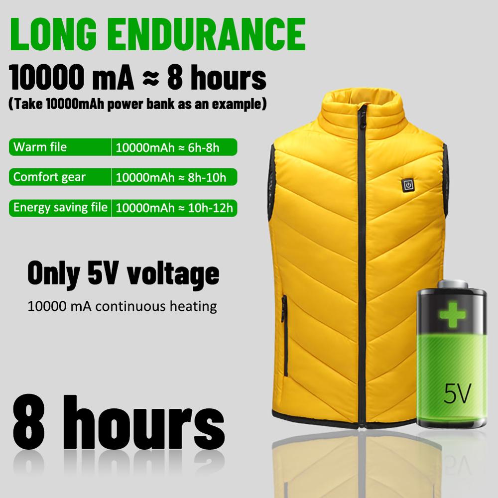 Children's Heated Vest Winter Jacket USB Charging Teenagers Heated Vest Warm Running Outdoor Wear Safety Intelligent Keep Warm