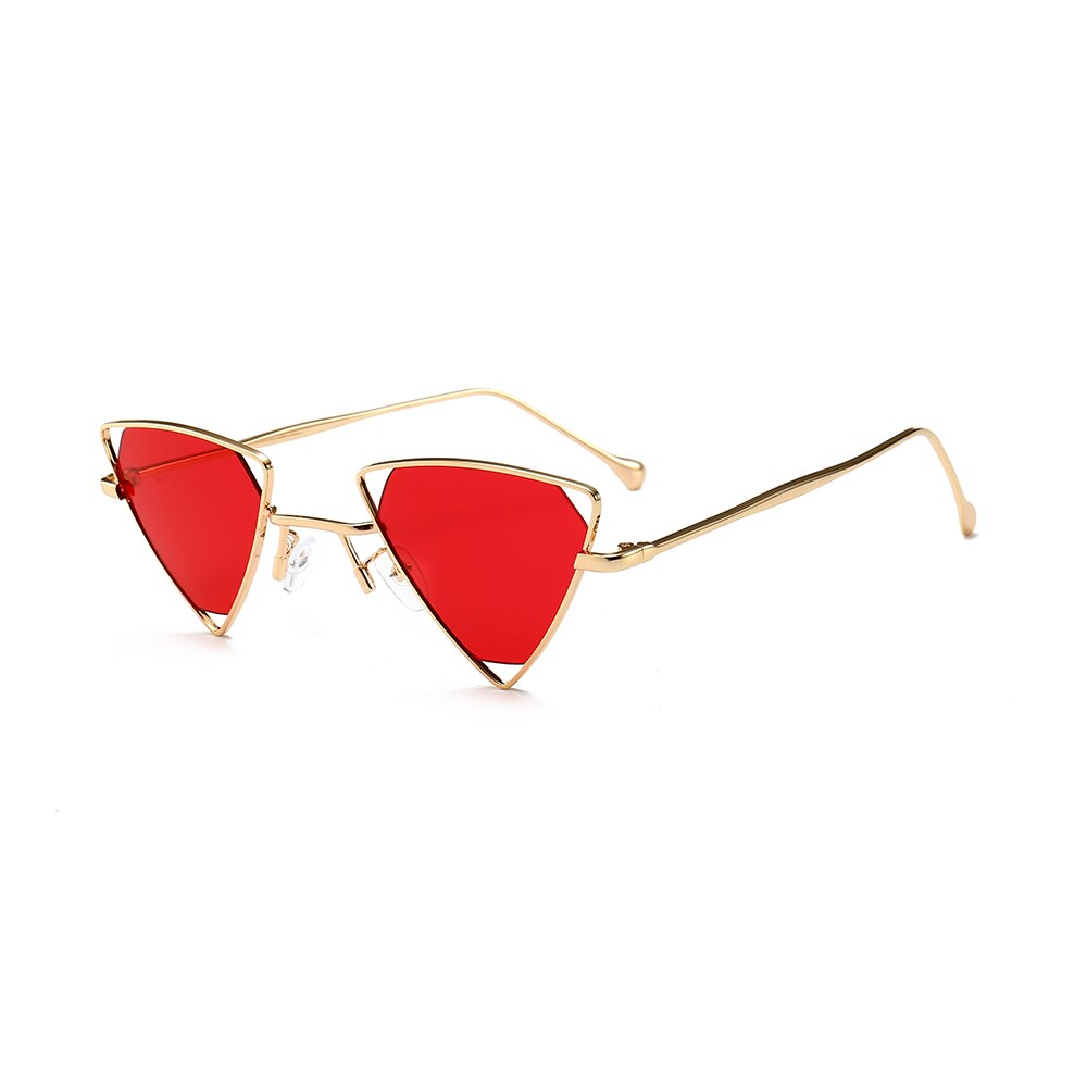 1 stücke Jahrgang Steampunk Dreieck Sonnenbrille Frauen/Männer Metall retro Schattierungen Sonnenbrille auge pflege: rot