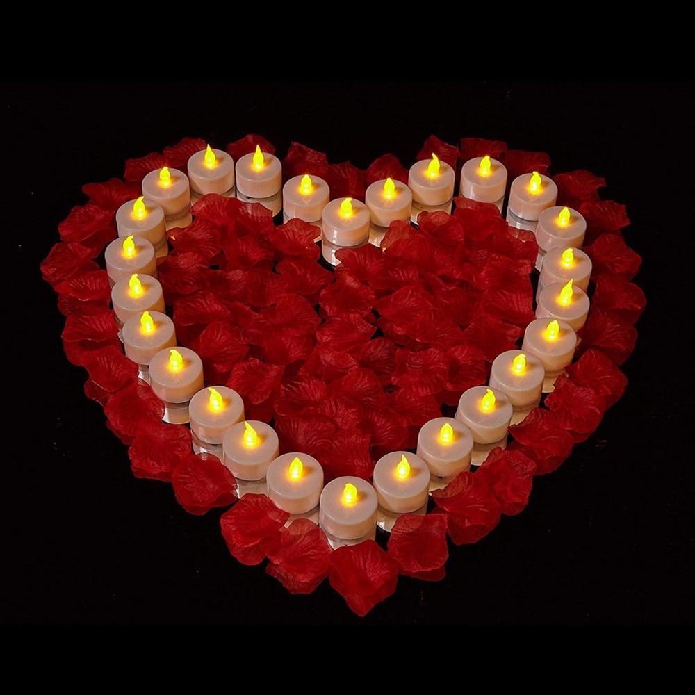 Velas a pilas para decoración, iluminación LED sin llama perfecta para decorar bodas, candelitas decorativas con luz parpadeante, 12 unidades