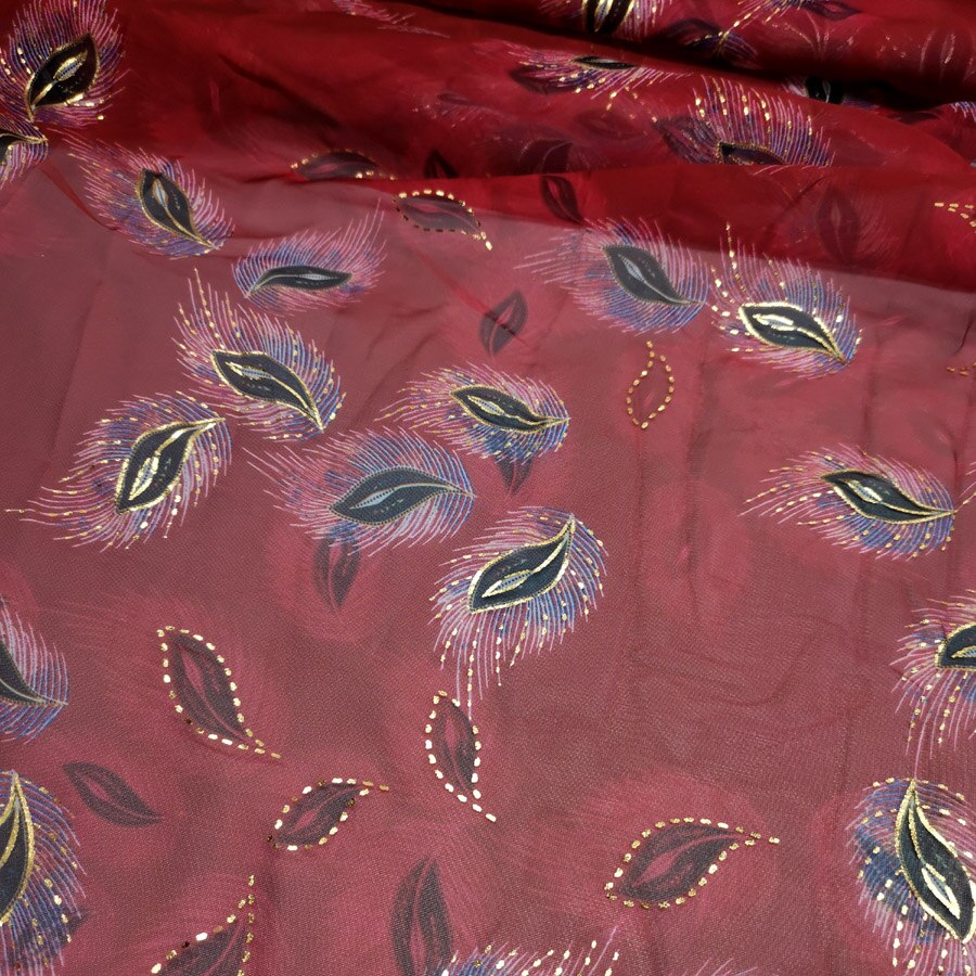 Cosplay Dress Magic Feather Bronzing Chiffon Fabric shiny Fabric Costume Material DIY stage cosplay Dress