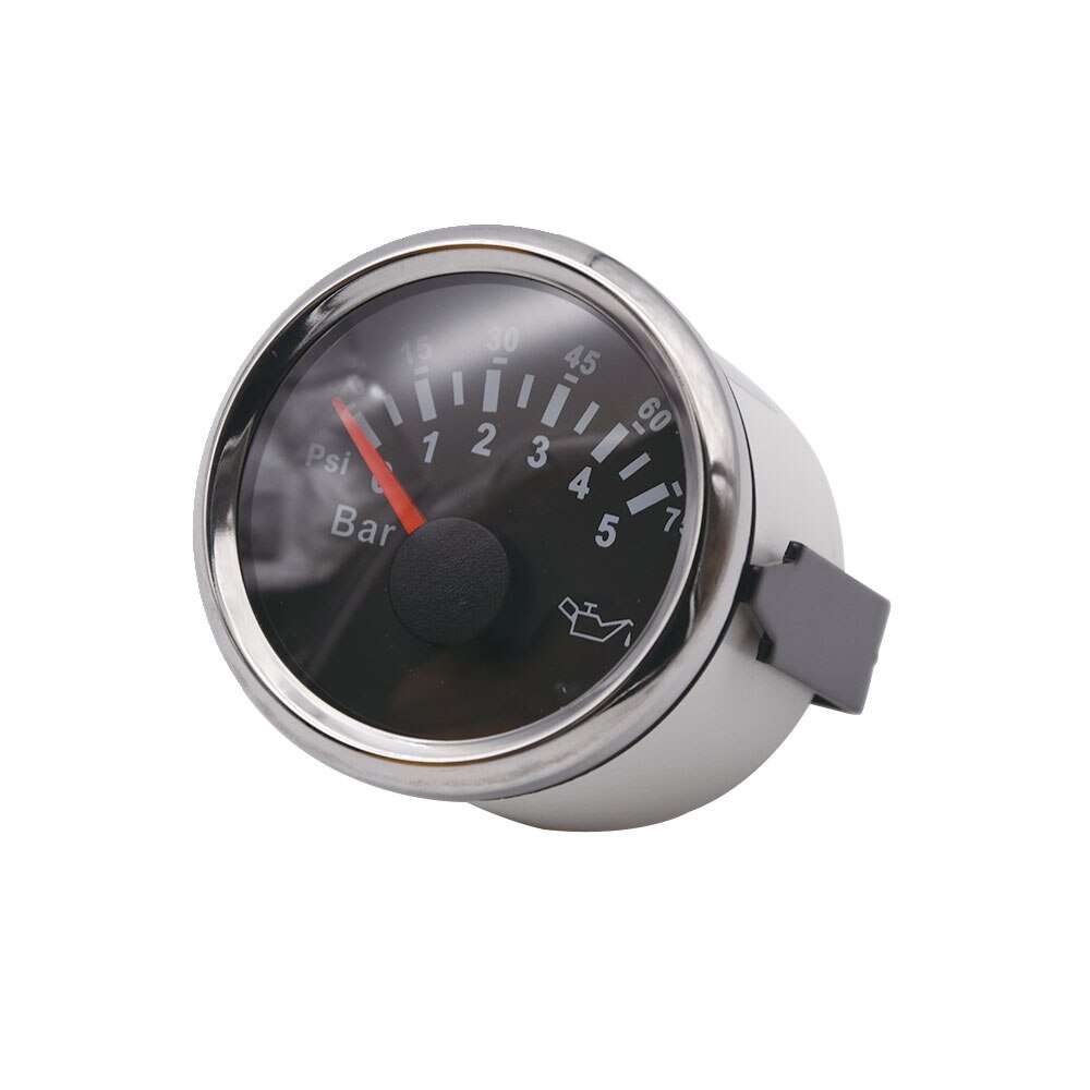 Manomètre universel de pression d'huile, 52mm 12V 24V, capteur de pression d'huile de moteur de voiture et de bateau, 0-5 Bar/0-10 Bar, M10