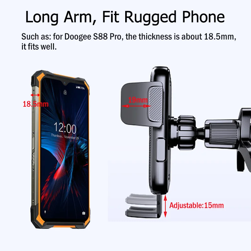 Autotelefonhalter für Cubot KingKong 9 ES X AX Stern 2 As 3/Blackview BV9300 Profi BV8900 BL8000 BL9000 Profi Robuster Telefonständer
