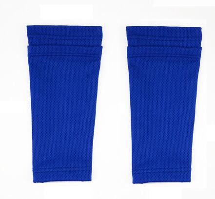 1 pair Sports Soccer Shin Guards Football Leg Pads Goalkeeper Training Protector Shin Guards Socks: blue