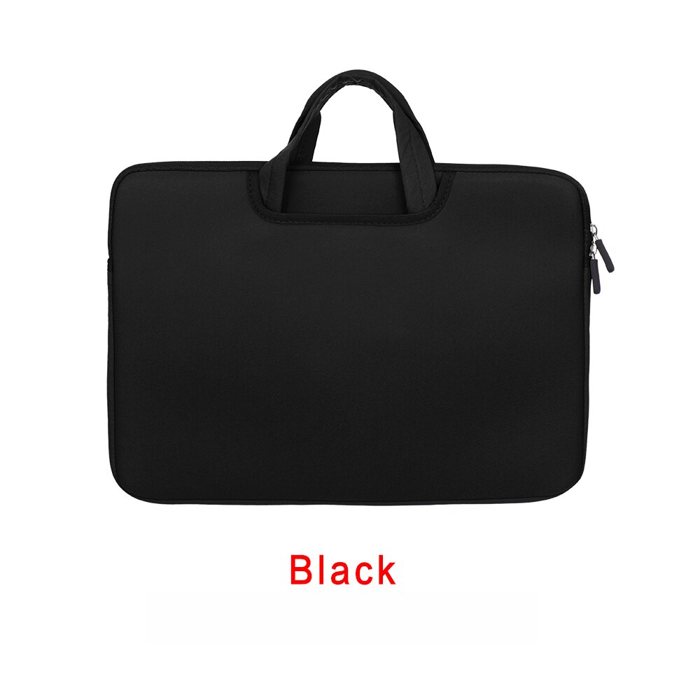 Laptop Bag Computer Sleeve Case Handbags Dual Zipper Shockproof Notebook Cover For Laptop MacBook Air Pro 11/13/14/15/15.6 inch: Black / 11 inch