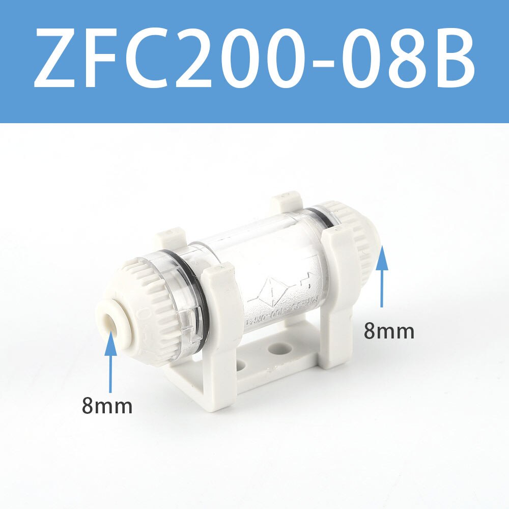 ZFC Pneumatic Vacuum Filter In Line Removable Fiber Element For Air Suction Cup ZFC100 ZFC200 ZFC100-06B ZFC200-08B Pipeline: ZFC200-08B