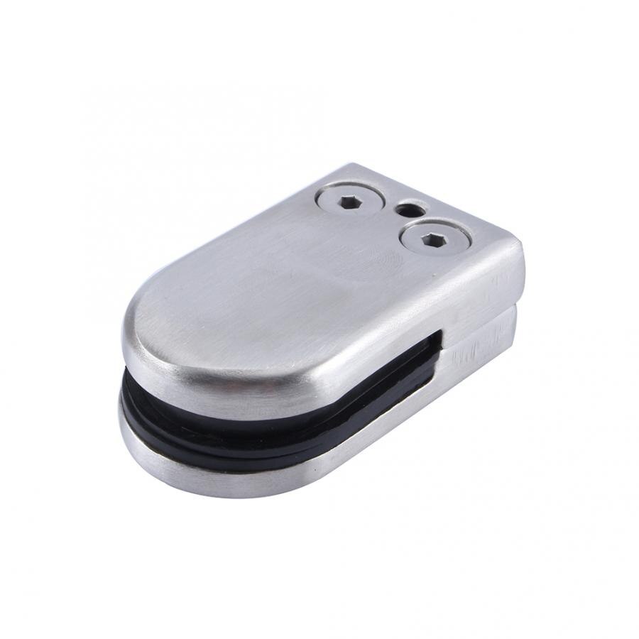 Stainless Steel Flat Round Holder Glass Clamp Bracket for Balustrade glass shelf