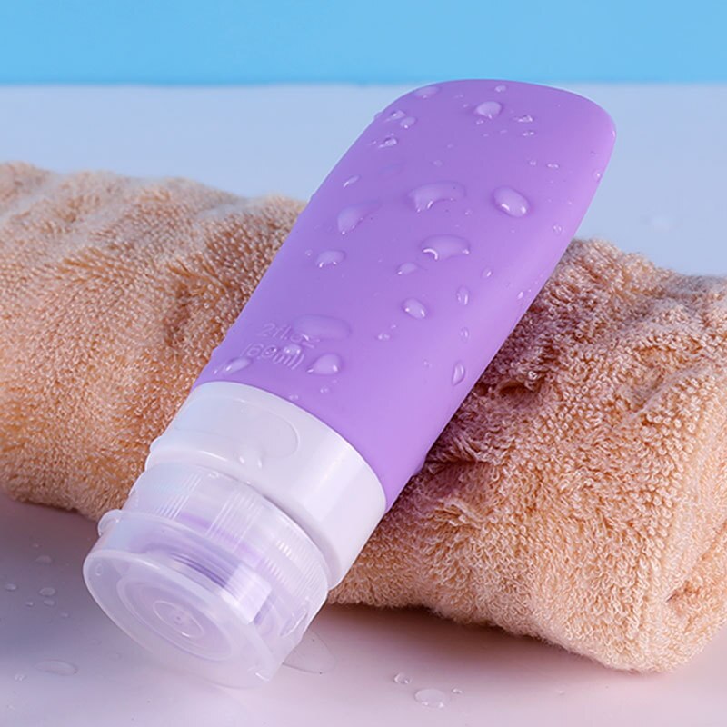 Juego de botellas de embalaje de Gel de sílice en forma de abanico, conjunto de Sub-embotellado de viaje, botella de silicona para cosméticos, 1 ud.