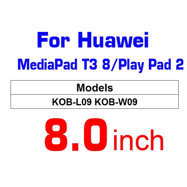 Tablet Tempered Glass For Huawei MediaPad T5 10 Glass T3 10 Honor Play Pad 2 9.6 8 Screen Protector For T1 10.1 8 7 Glass C5 8: Huawei T3  8