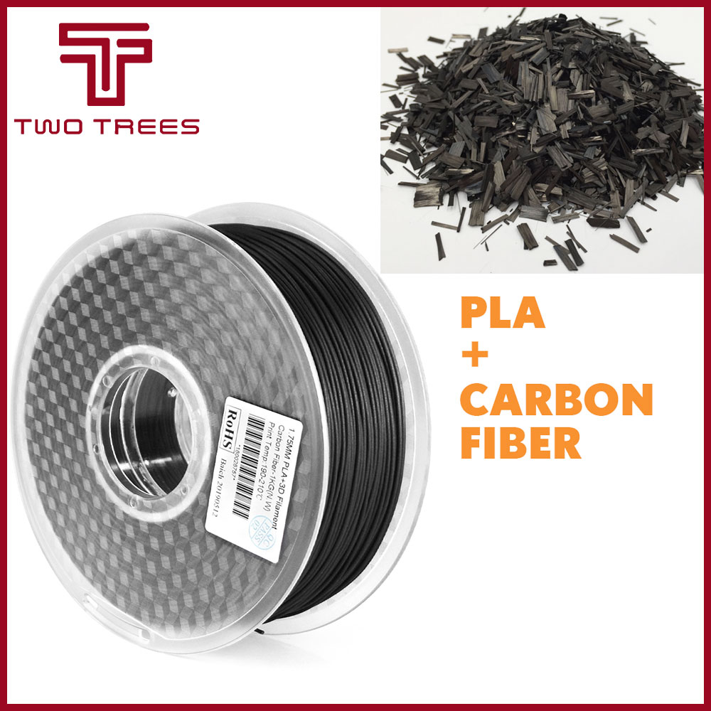 TWO TREES 3D Carbon fiber PLA 3D Printer Filament 1kg CARBON Fiber 1.75mm Impressora 3d Printing Filamento extrusora