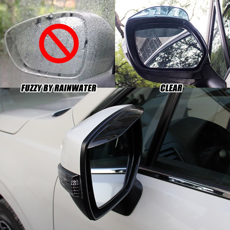 For Subaru XV Crosstrek Side Door Rear View Mirror Visor Rain Guard Shade Shield Cover Car Styling