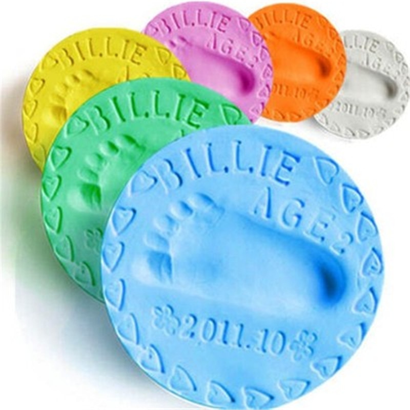 8 colores bebé 3D huella de mano fabricantes DIY juguetes pata impresión almohadilla secado de aire arcilla suave huella dactilar impresión padres -niño Inkpad