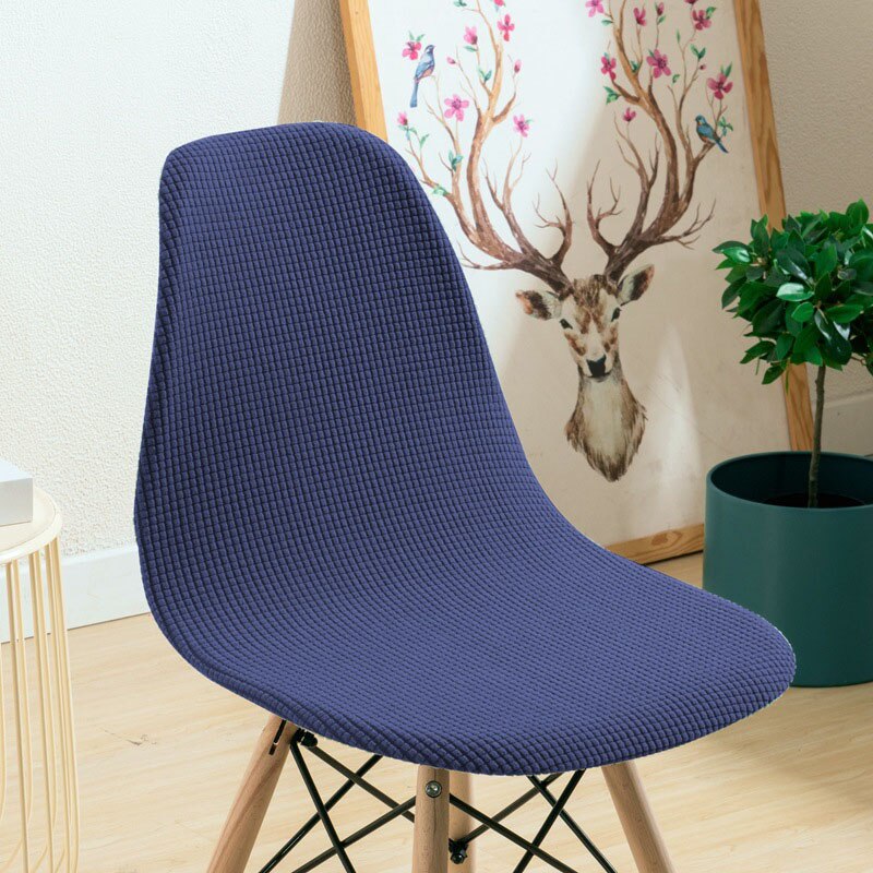 Housse de siège pour chaise Eames, lavable, amovible, sans accoudoirs, pour Banquet, maison, hôtel, 1 pièce: dark blue