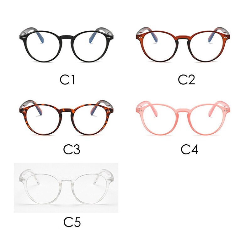 Seemfly anti blått ljus glasögon båge antireflex glasögon båge kvinnor män runda klara glas glasögon dator glasögon glasögon