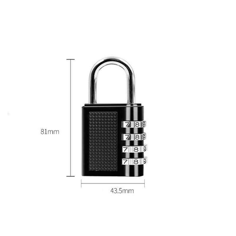 Large Zinc Alloy Black 4-digit Digital Coded Lock Outdoor Iron gate Warehouse door Anti-rust Lock Combination Lock Password Lock