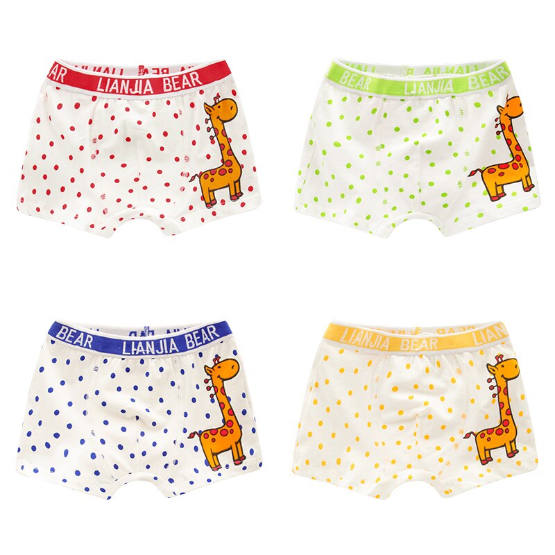 4 teile/los Junge Boxer Baby Jungen Unterwäsche freundlicher Höschen Karikatur Taxi Auto Art Unterhose Baumwolle kurze Hose Anzug 2-10Y