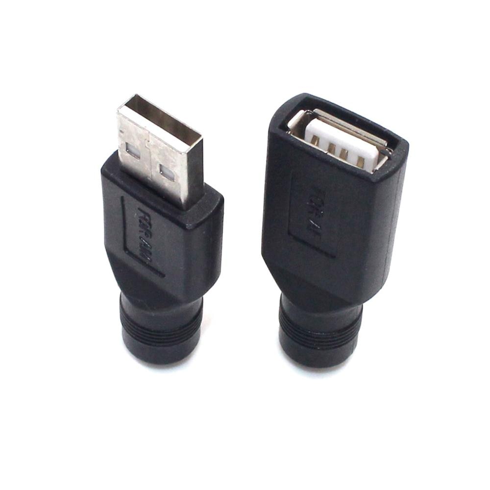 Female Jack To USB 2.0 Male Plug / Female Jack 5V DC Power Plugs Connector Adapter Laptop 5.5*2.1mm Black Color