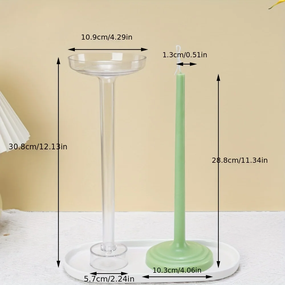 Long Pole with Round Base Plastic Mold for Candles... – Grandado
