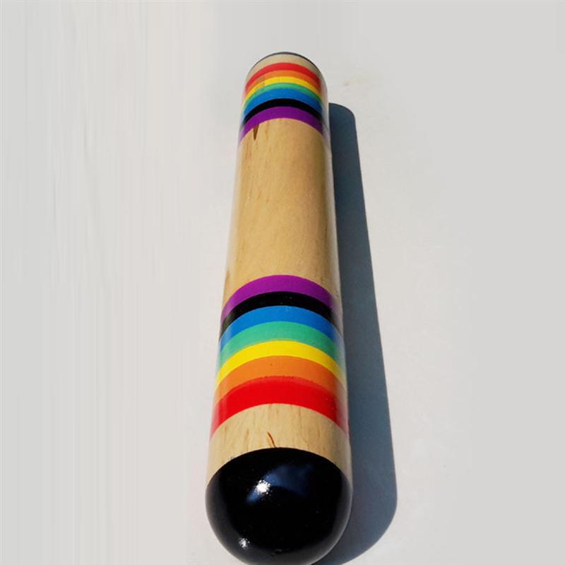 Kids Rainmaker Wooden Instrument Toy Single Ring Tube Rhythm Musical Toys Percussion Instrument Toy for Children Toddlers